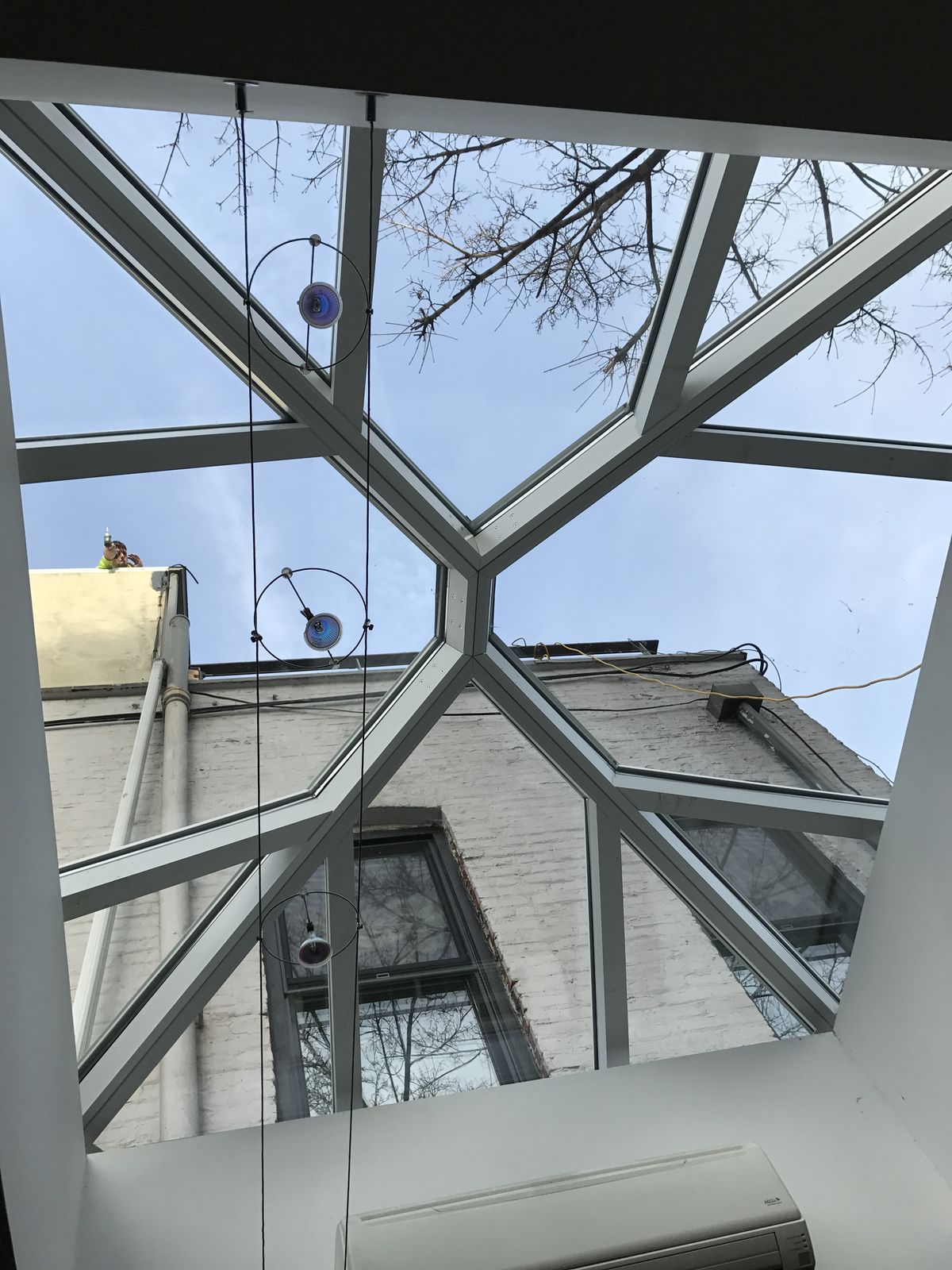 Custom hip skylight — interior view
